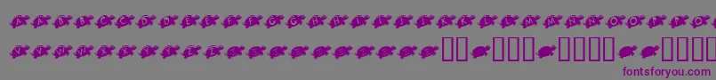 KrJuliesTurtleRescue Font – Purple Fonts on Gray Background