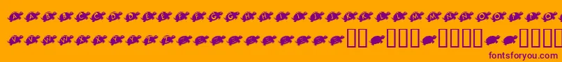 KrJuliesTurtleRescue Font – Purple Fonts on Orange Background