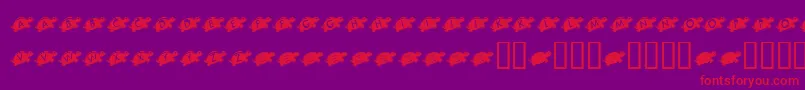 fuente KrJuliesTurtleRescue – Fuentes Rojas Sobre Fondo Morado