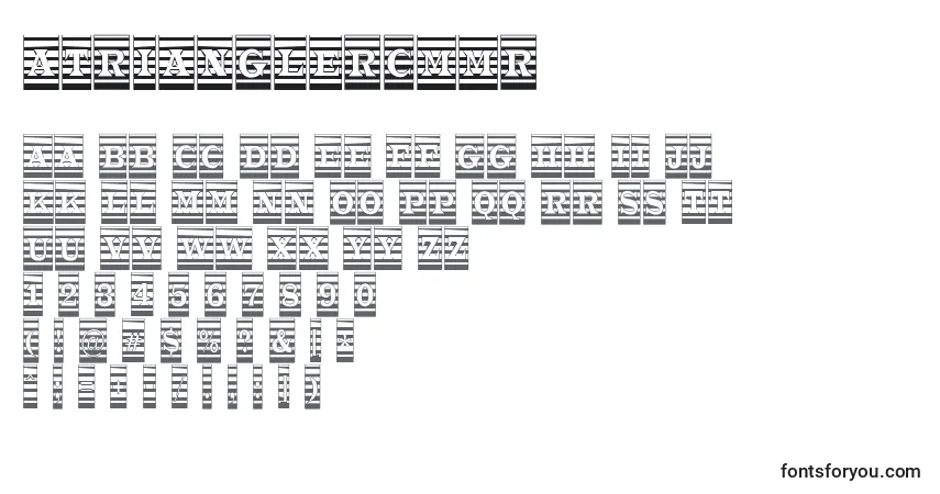 Czcionka ATrianglercmmr – alfabet, cyfry, specjalne znaki