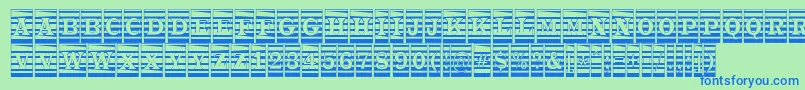 ATrianglercmmr Font – Blue Fonts on Green Background