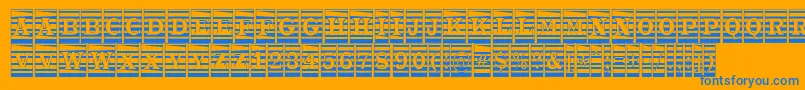 ATrianglercmmr Font – Blue Fonts on Orange Background