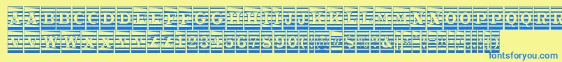 ATrianglercmmr Font – Blue Fonts on Yellow Background