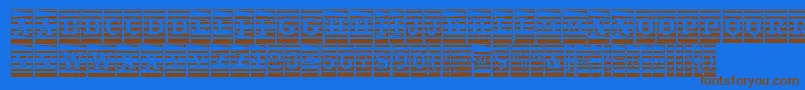 ATrianglercmmr Font – Brown Fonts on Blue Background