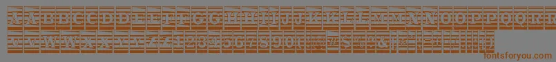 ATrianglercmmr-Schriftart – Braune Schriften auf grauem Hintergrund