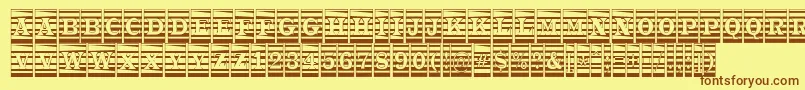 ATrianglercmmr Font – Brown Fonts on Yellow Background