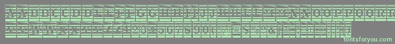 ATrianglercmmr Font – Green Fonts on Gray Background