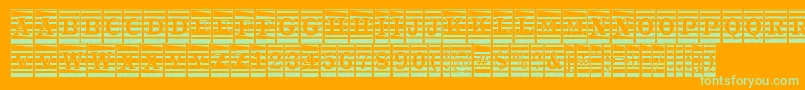 ATrianglercmmr Font – Green Fonts on Orange Background