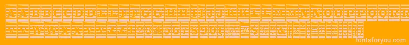 ATrianglercmmr Font – Pink Fonts on Orange Background