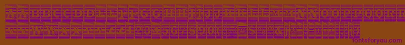 ATrianglercmmr Font – Purple Fonts on Brown Background