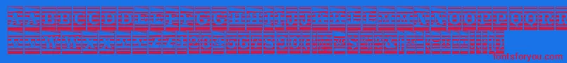 ATrianglercmmr Font – Red Fonts on Blue Background