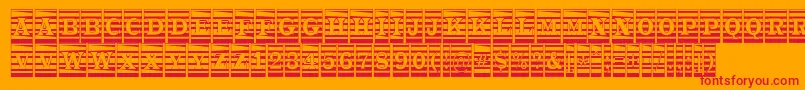 ATrianglercmmr Font – Red Fonts on Orange Background