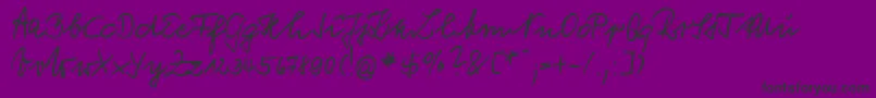 VogelHandwriting Font – Black Fonts on Purple Background