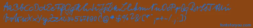 fuente VogelHandwriting – Fuentes Azules Sobre Fondo Marrón