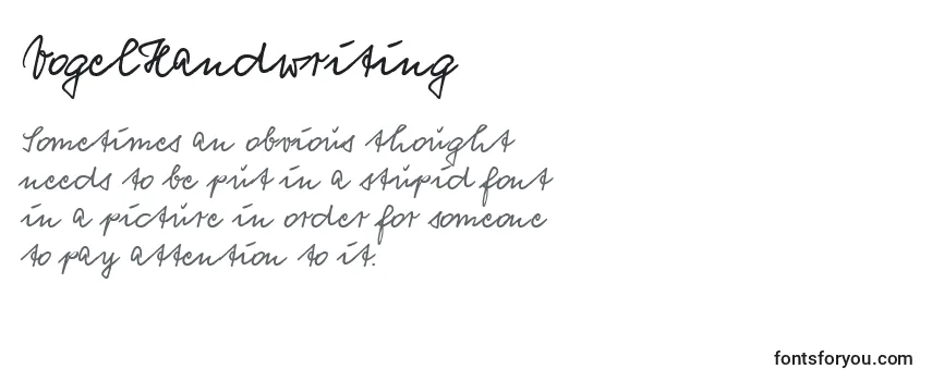 Schriftart VogelHandwriting