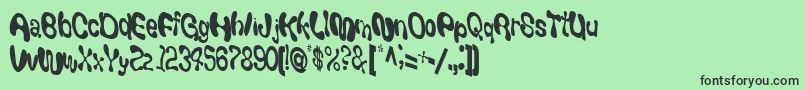 GiveRegular Font – Black Fonts on Green Background