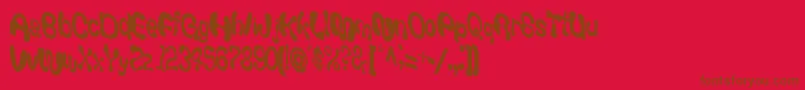 GiveRegular Font – Brown Fonts on Red Background