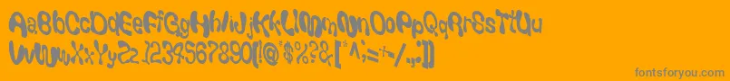 フォントGiveRegular – オレンジの背景に灰色の文字