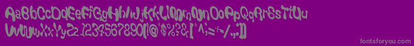 GiveRegular Font – Gray Fonts on Purple Background