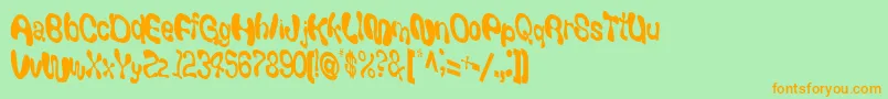 GiveRegular Font – Orange Fonts on Green Background