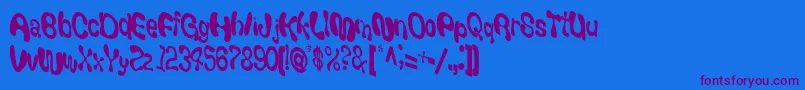 GiveRegular Font – Purple Fonts on Blue Background