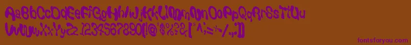 GiveRegular Font – Purple Fonts on Brown Background