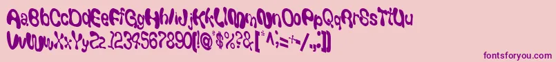 GiveRegular Font – Purple Fonts on Pink Background