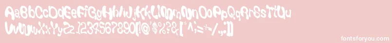 GiveRegular-Schriftart – Weiße Schriften auf rosa Hintergrund