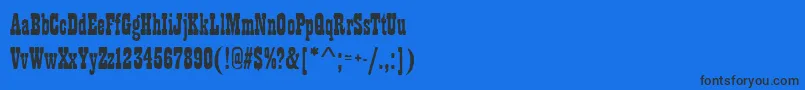 Playbillantd Font – Black Fonts on Blue Background