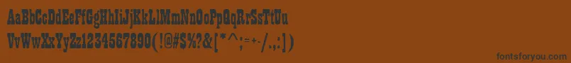 Playbillantd Font – Black Fonts on Brown Background