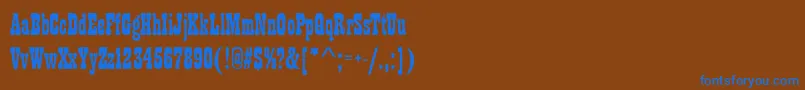 Playbillantd Font – Blue Fonts on Brown Background