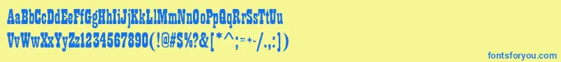 Playbillantd Font – Blue Fonts on Yellow Background