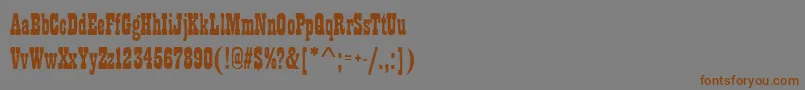 Playbillantd Font – Brown Fonts on Gray Background