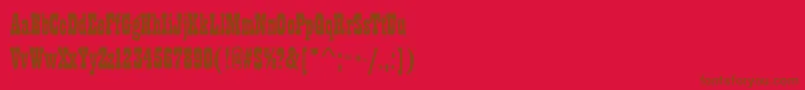フォントPlaybillantd – 赤い背景に茶色の文字