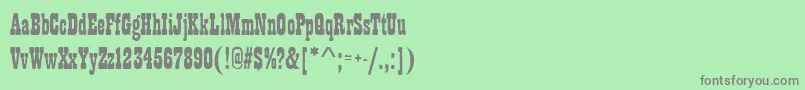 Playbillantd Font – Gray Fonts on Green Background