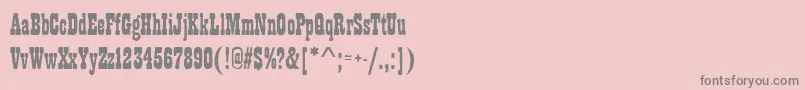 Playbillantd Font – Gray Fonts on Pink Background