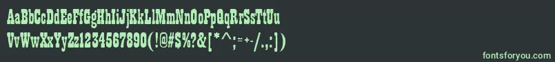 Playbillantd Font – Green Fonts on Black Background