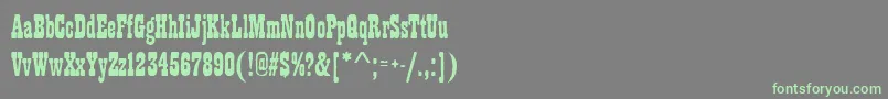 Playbillantd Font – Green Fonts on Gray Background