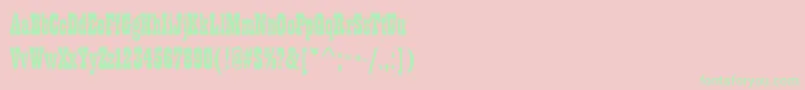 Playbillantd Font – Green Fonts on Pink Background