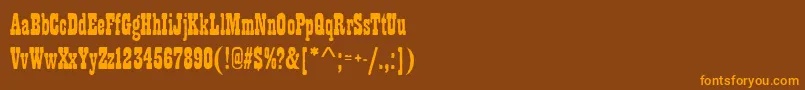 Шрифт Playbillantd – оранжевые шрифты на коричневом фоне
