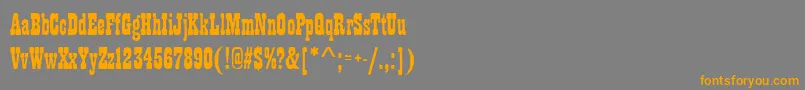 Playbillantd Font – Orange Fonts on Gray Background