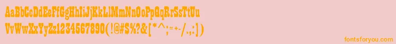 Playbillantd Font – Orange Fonts on Pink Background