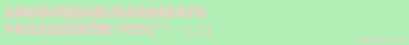 Playbillantd Font – Pink Fonts on Green Background