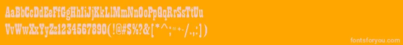 フォントPlaybillantd – オレンジの背景にピンクのフォント
