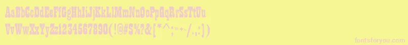 Playbillantd Font – Pink Fonts on Yellow Background