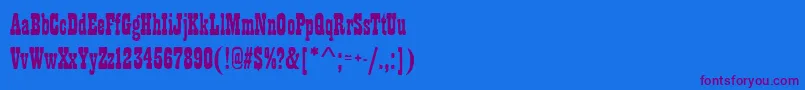 Playbillantd Font – Purple Fonts on Blue Background