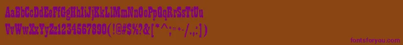 Playbillantd Font – Purple Fonts on Brown Background