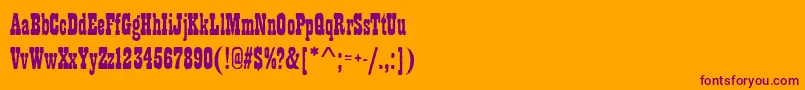 Playbillantd Font – Purple Fonts on Orange Background
