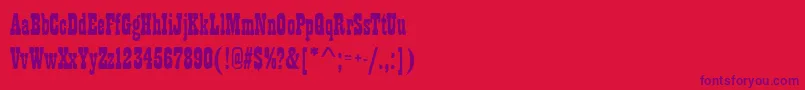 フォントPlaybillantd – 赤い背景に紫のフォント