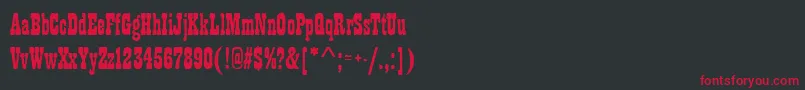 Playbillantd Font – Red Fonts on Black Background
